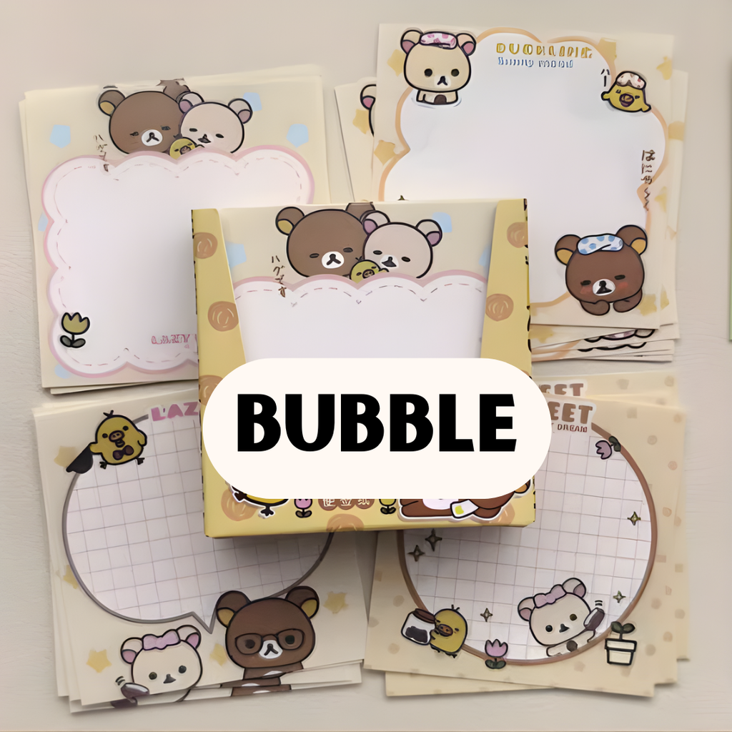 CUTE RILAKKUMA BOX STICKY NOTES SET 100PCS - 5 OPTIONS