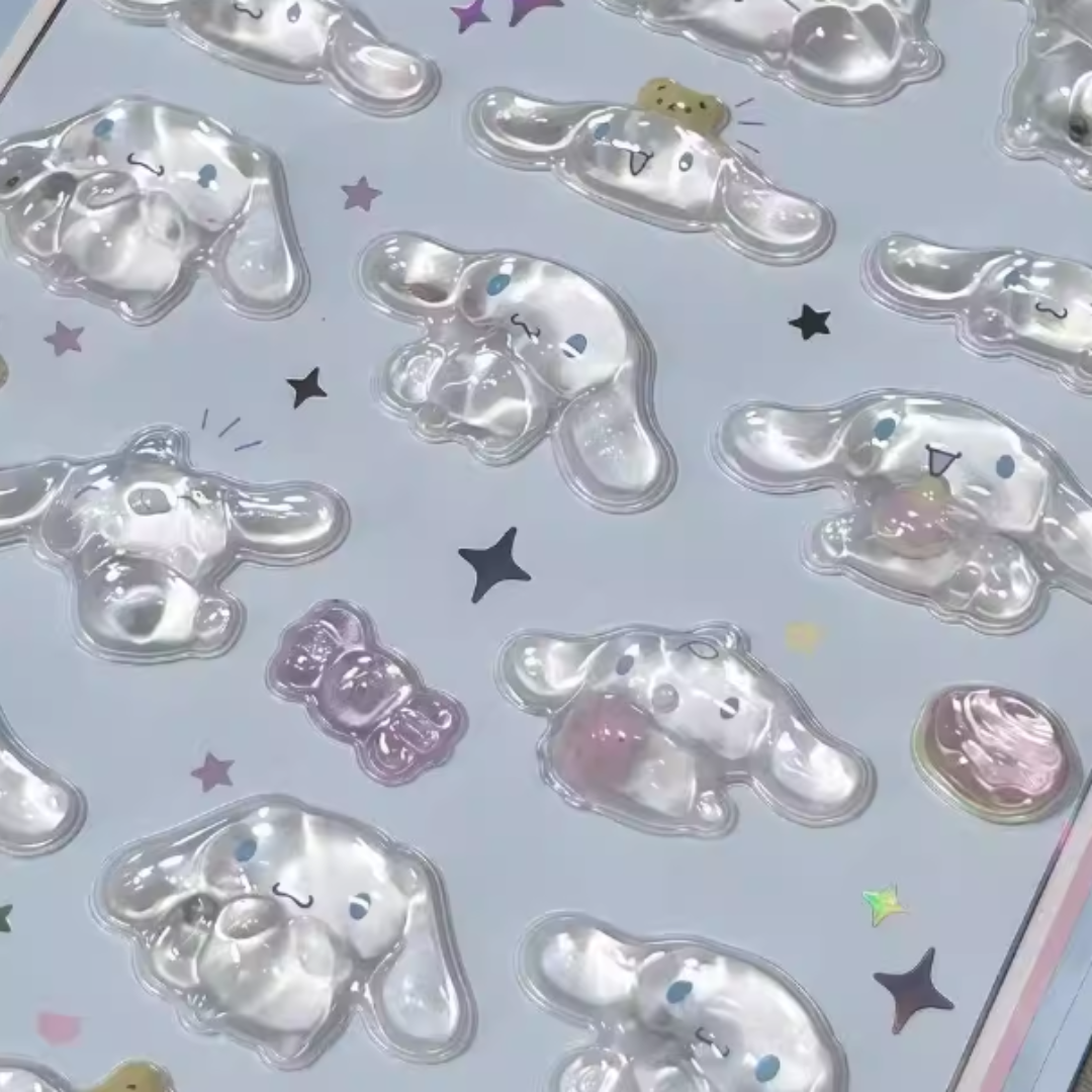 SANRIO CUTE 3D EMBOSSED STICKERS - 6 OPTIONS
