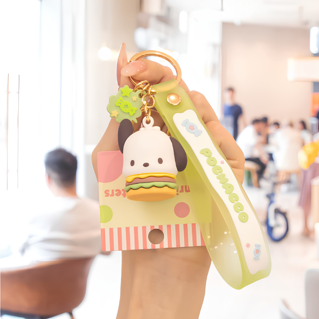 PORTE-CLÉS PENDENTIF SANRIO SNACK SERIES - 6 MODÈLES