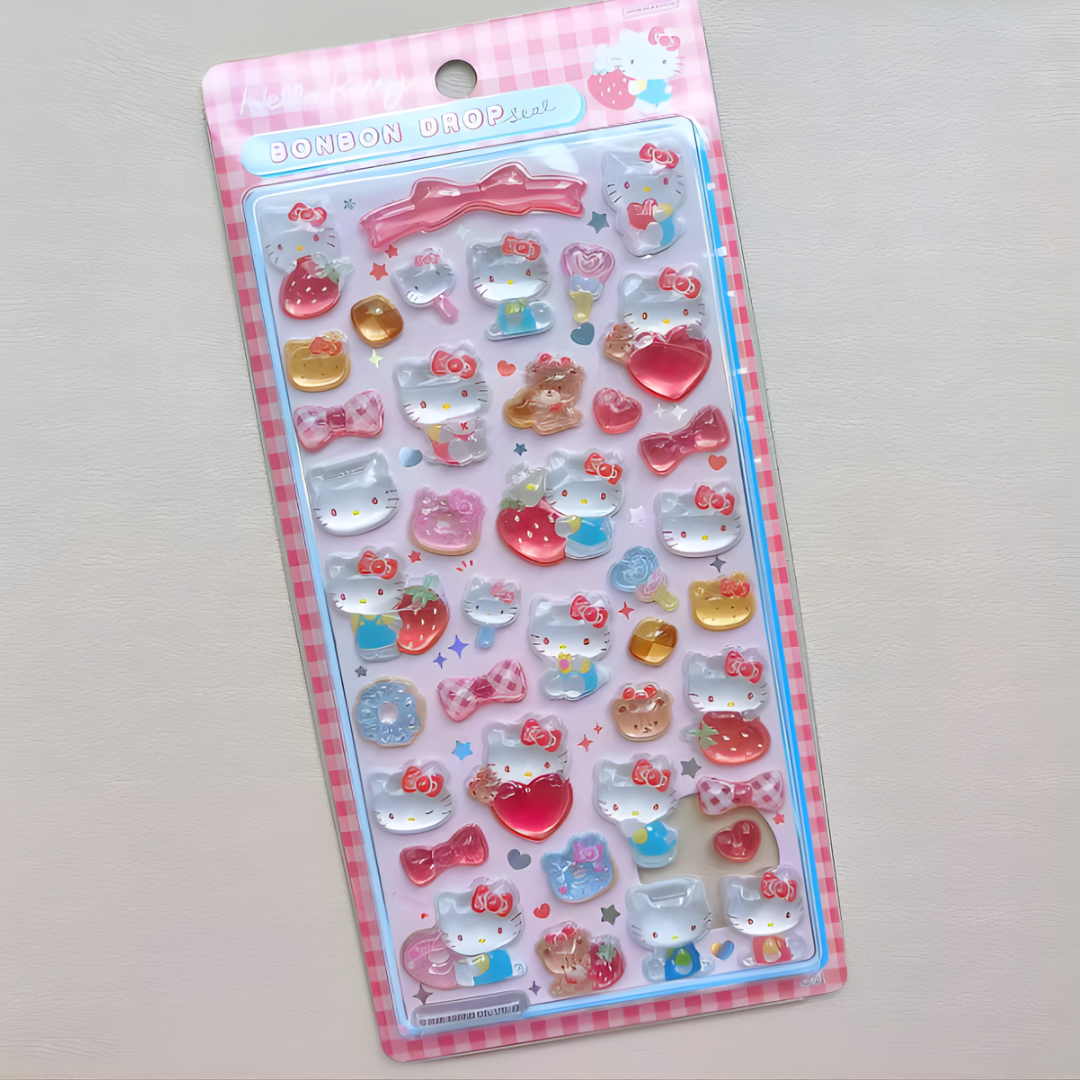 SANRIO CUTE 3D EMBOSSED STICKERS - 6 OPTIONS