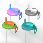 REUSABLE CAN-STYLE CUP LID WITH STRAW