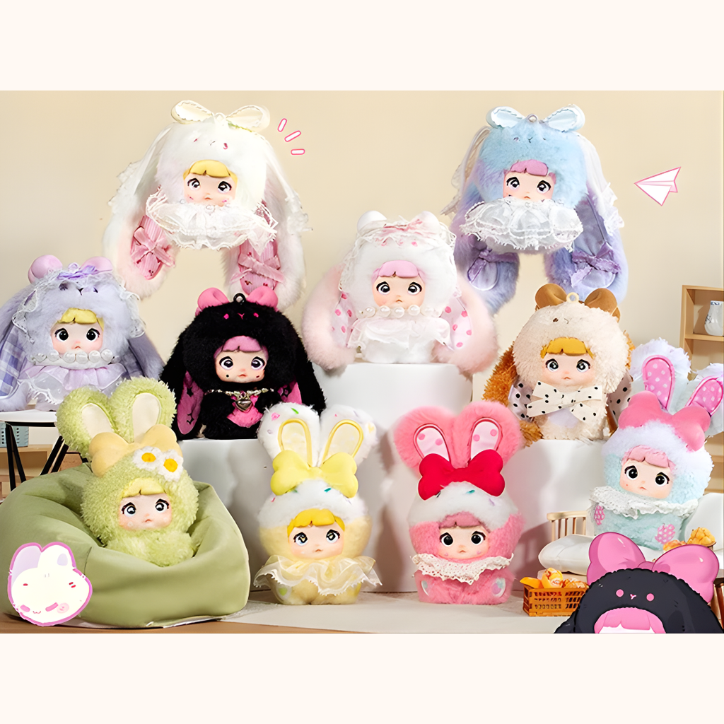 NOMMI BABY SWEETHEART BUNNY PLUSH BLIND BOX - 1 RANDOM
