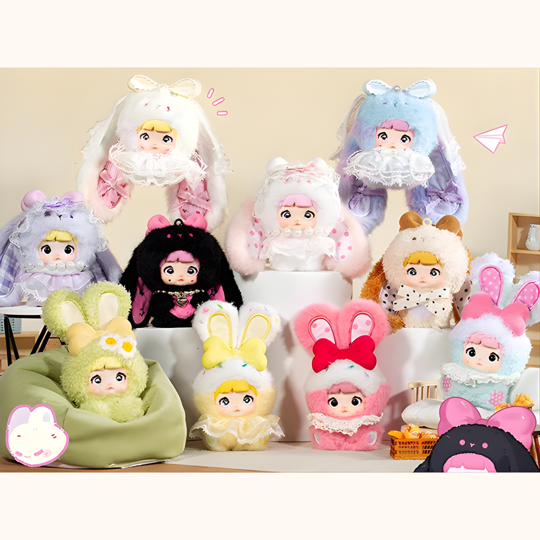 NOMMI BABY SWEETHEART BUNNY PLUSH BLIND BOX - 1 RANDOM