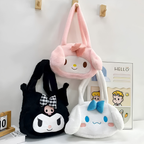 SANRIO PLUSH TOTE SHOULDER BAG - 2 OPTIONS