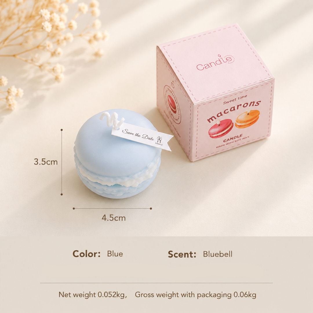 COFFRET CADEAU BOUGIES PARFUMÉES MACARON - 7 OPTIONS