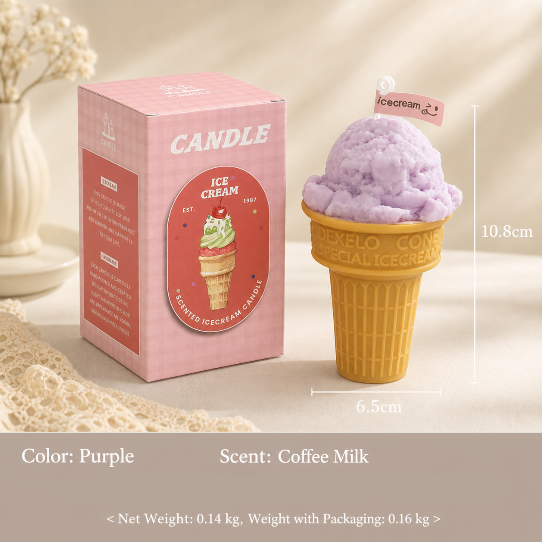 ICE CREAM SCENTED CANDLE - 5 OPTIONS