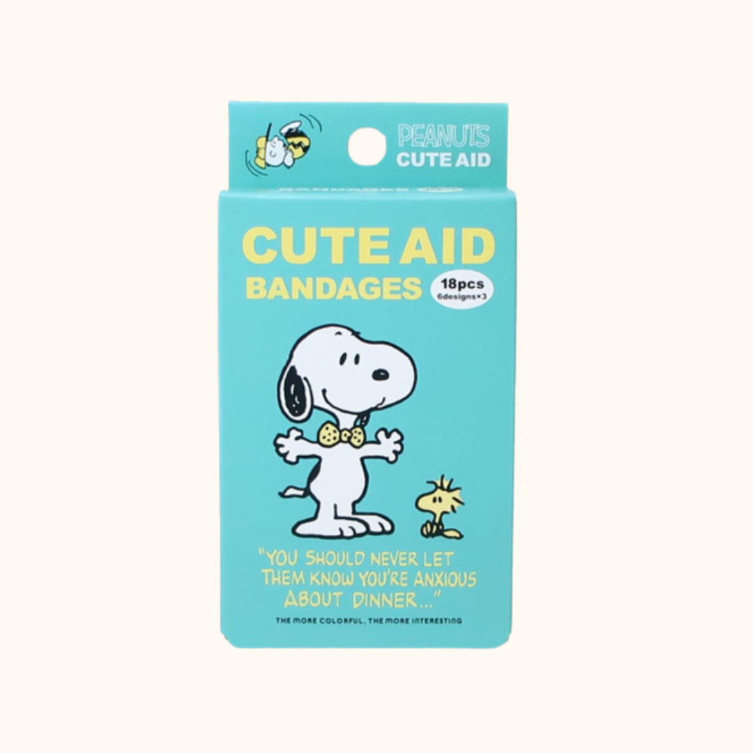SUNTAN ADHESIVE BANDAGE SNOOPY & WOODSTOCK 18 SHEETS