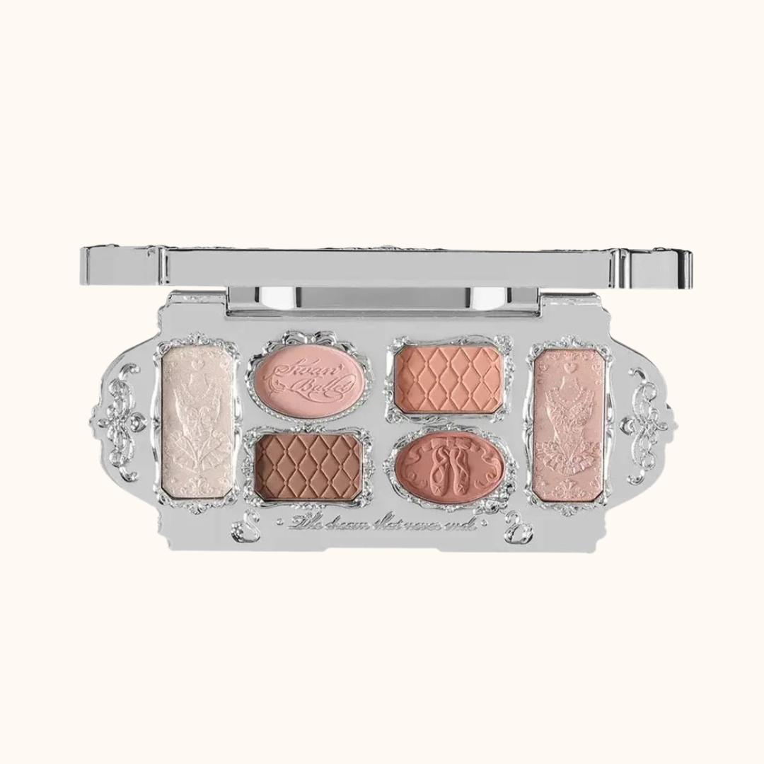 FLOWER KNOWS SWAN BALLET SERIES SIX COLOR EYESHADOW #01 WHITE SWAN