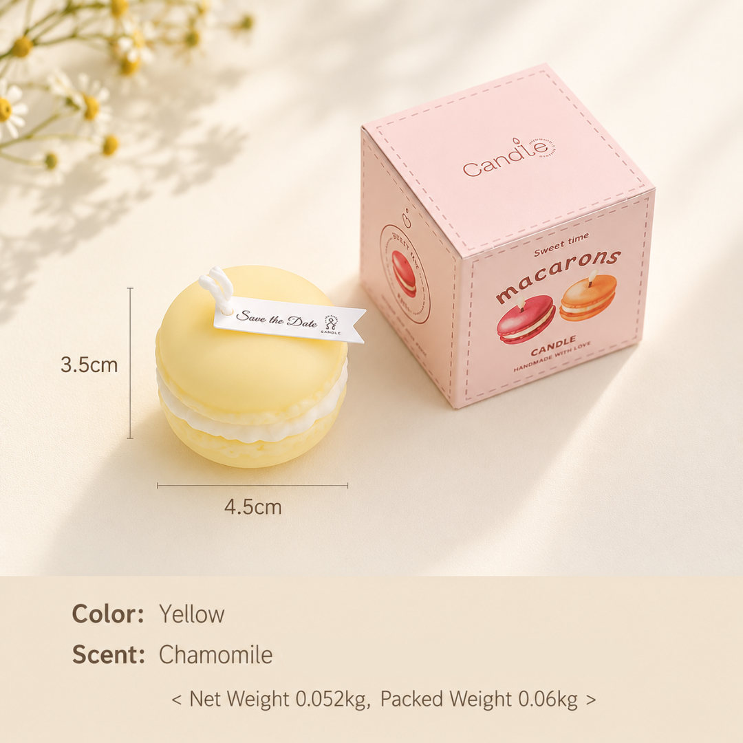 COFFRET CADEAU BOUGIES PARFUMÉES MACARON - 7 OPTIONS