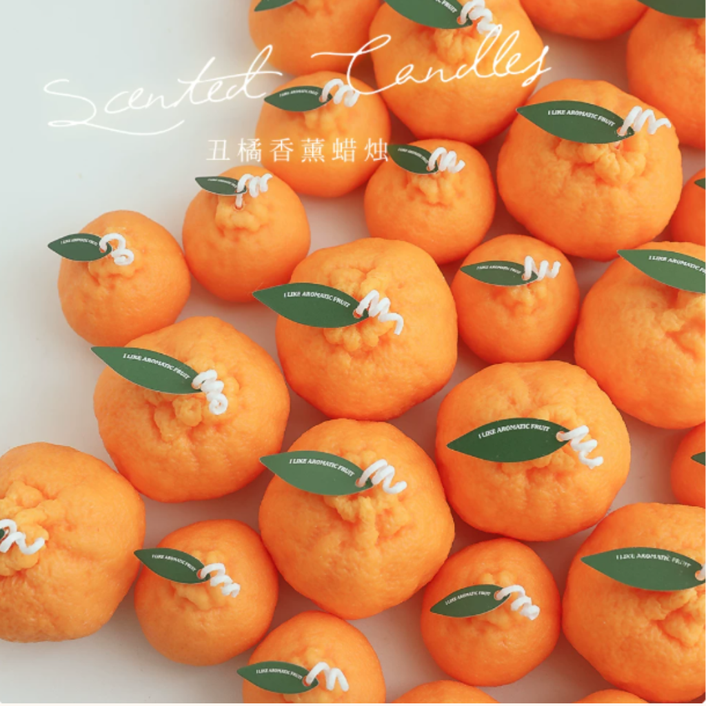 ORANGE SCENTED CANDLE - 2 OPTIONS