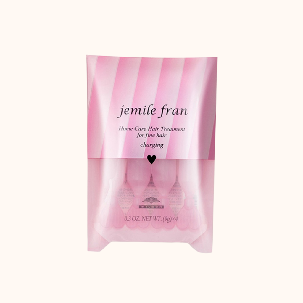 MILBON JEMILE FRAN HEART CHARGING HAIR TREATMENT 9G X 4PCS