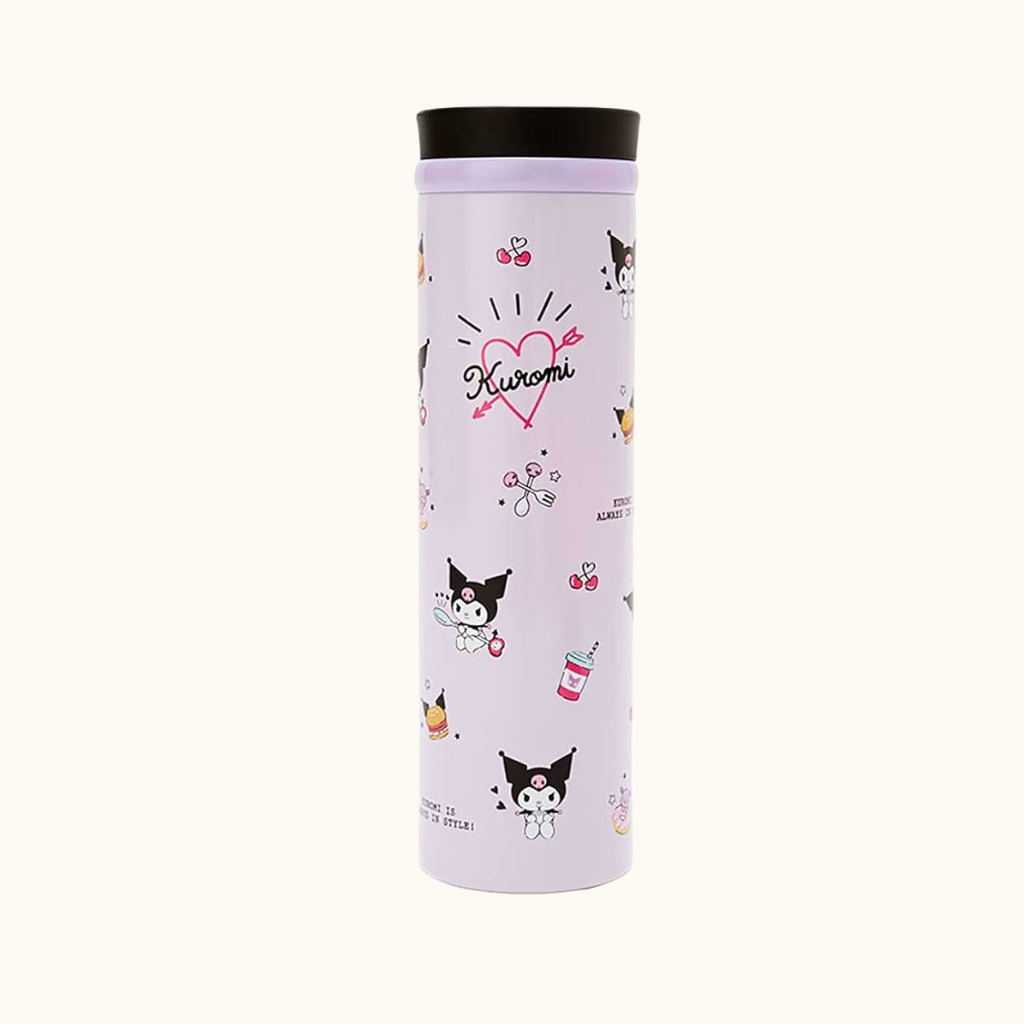 SANRIO KUROMI STAINLESS WATER BOTTLE 480ML