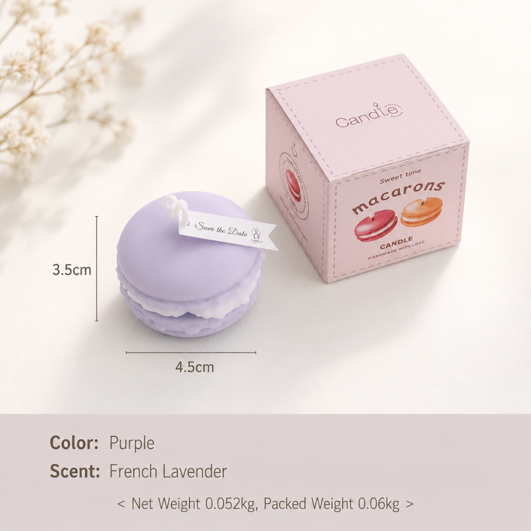 COFFRET CADEAU BOUGIES PARFUMÉES MACARON - 7 OPTIONS