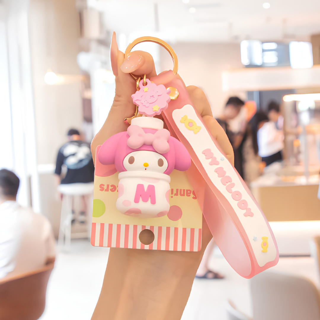 PORTE-CLÉS PENDENTIF SANRIO SNACK SERIES - 6 MODÈLES