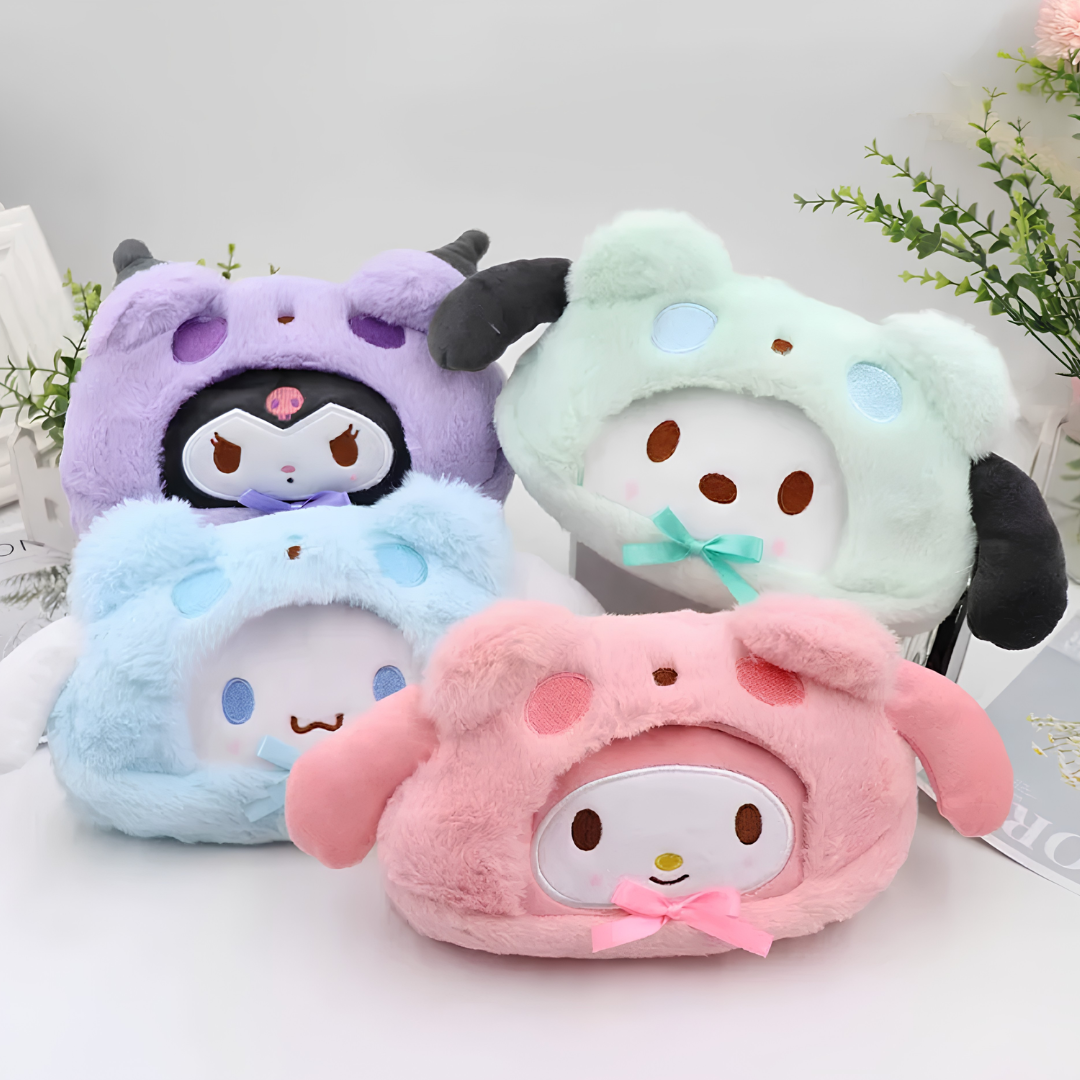 SANRIO PLUSH PENCIL CASE - 6 OPTIONS