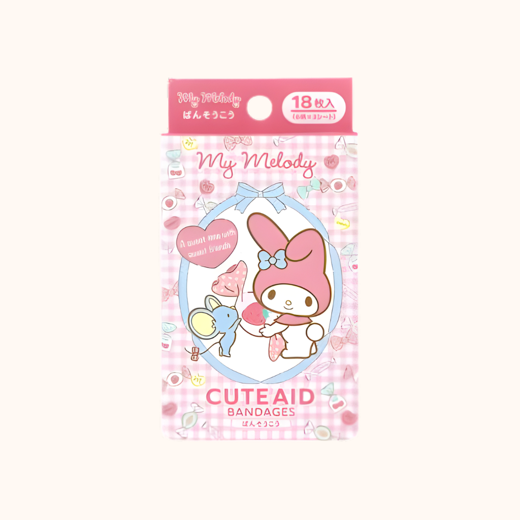 SUNTAN CUTE AID MY MELODY CHARACTER BANDAGES 18 SHEETS