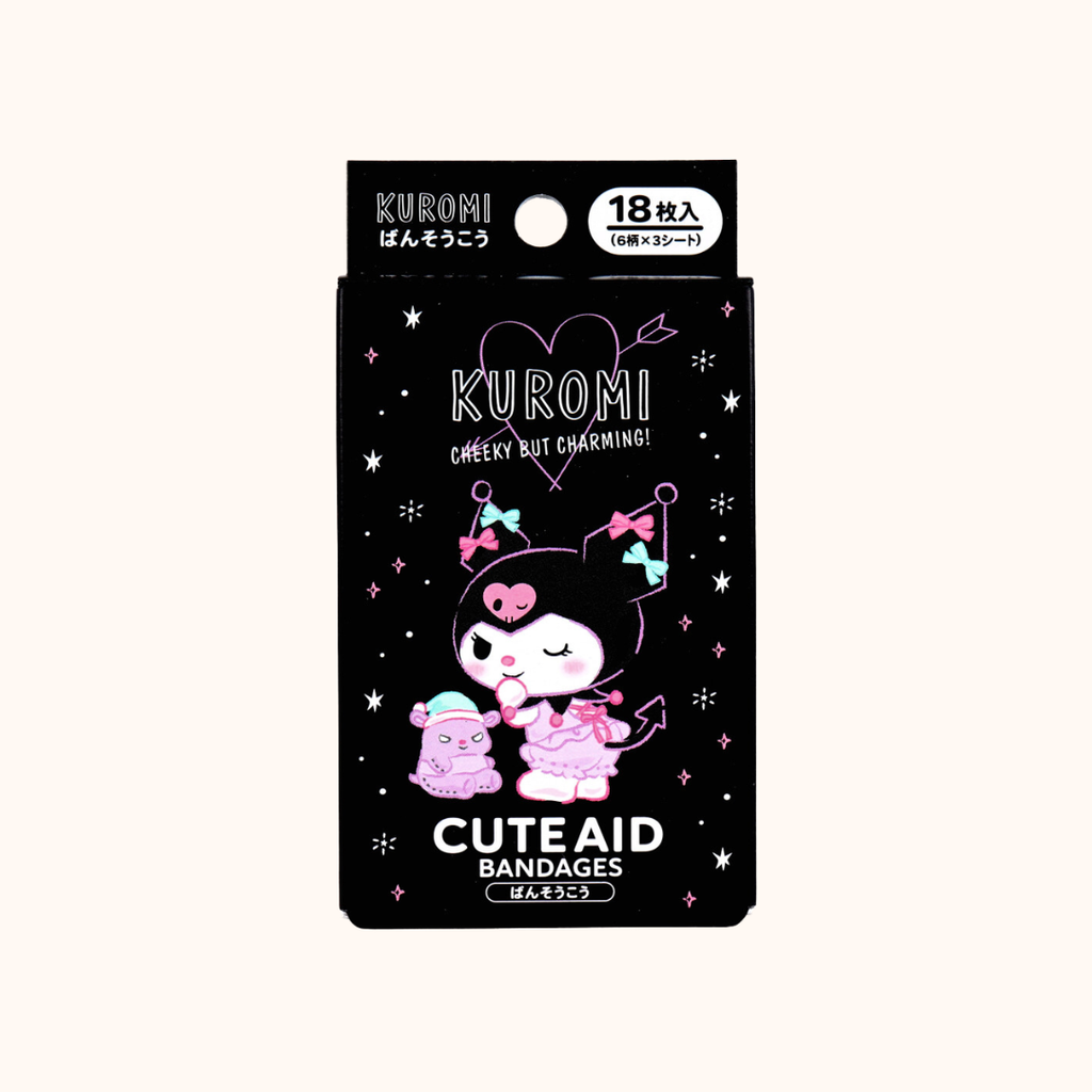 SANRIO CUTE AID BANDAGES KUROMI WINK 18 SHEETS