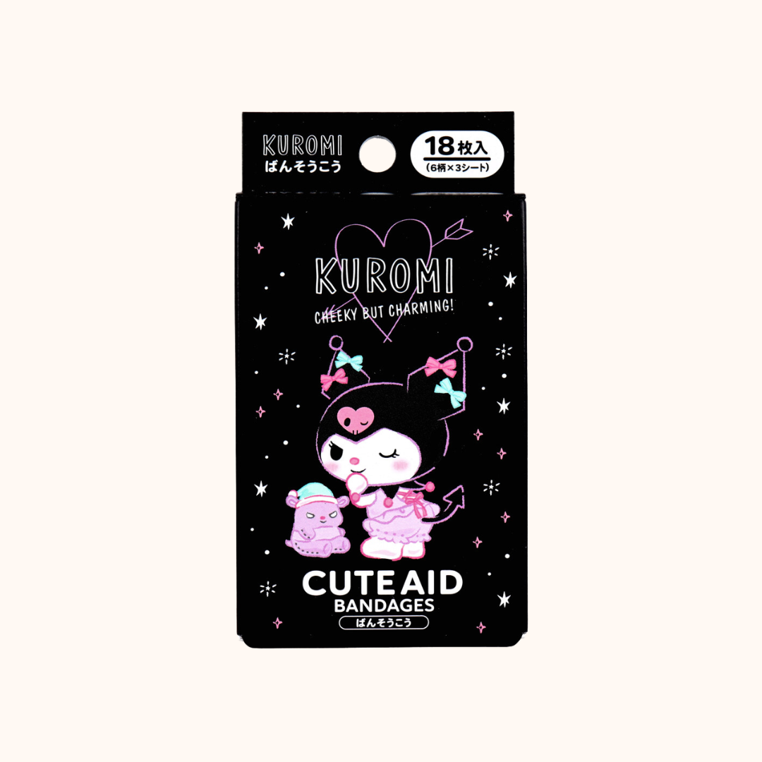 SANRIO CUTE AID BANDAGES KUROMI WINK 18 SHEETS
