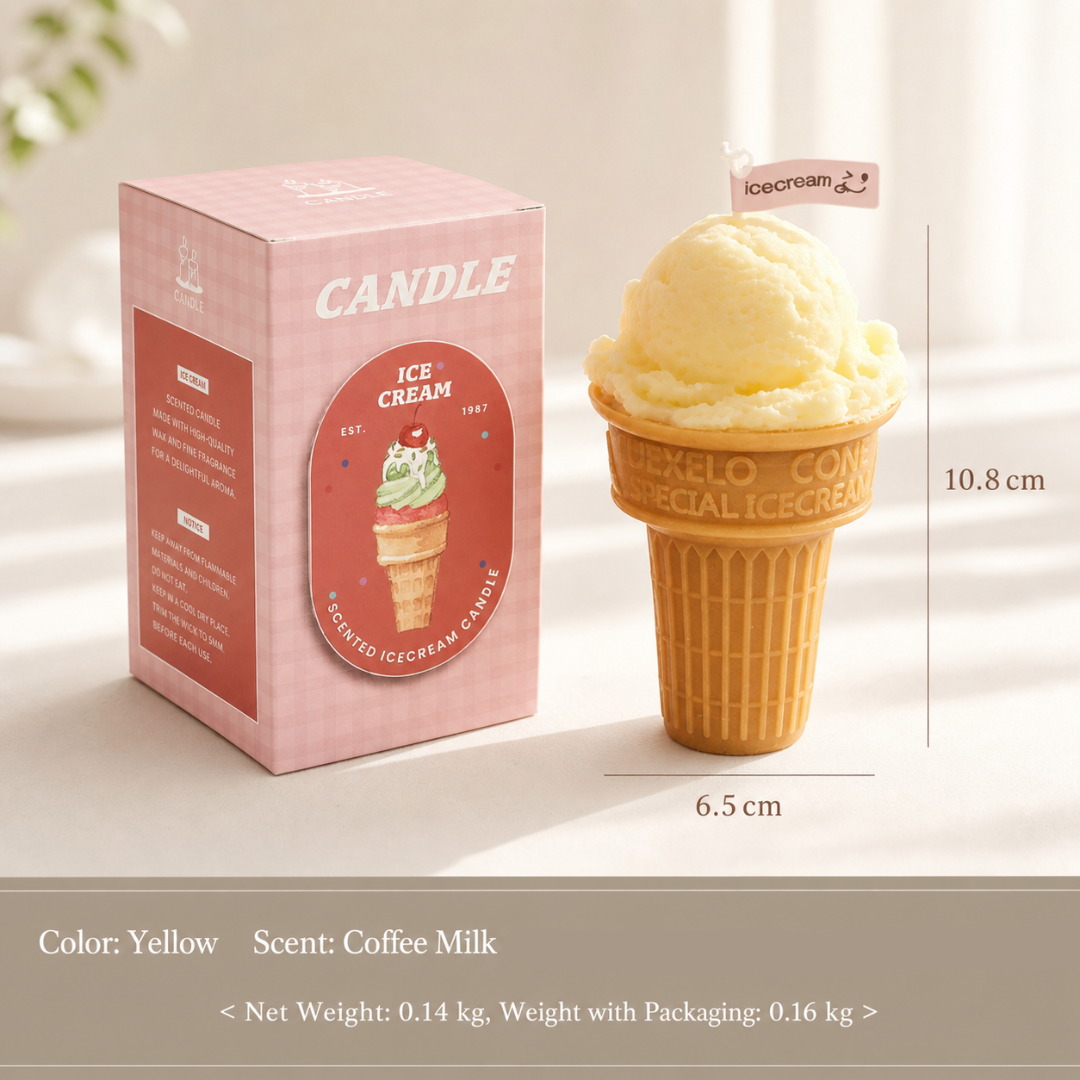 ICE CREAM SCENTED CANDLE - 5 OPTIONS
