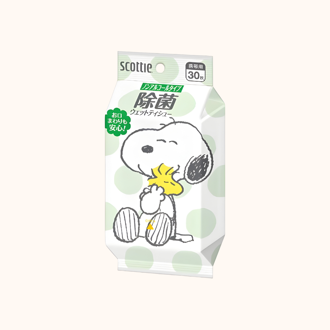 SCOTTIE SNOOPY WET WIPES DISINFECTANT 30 SHEETS