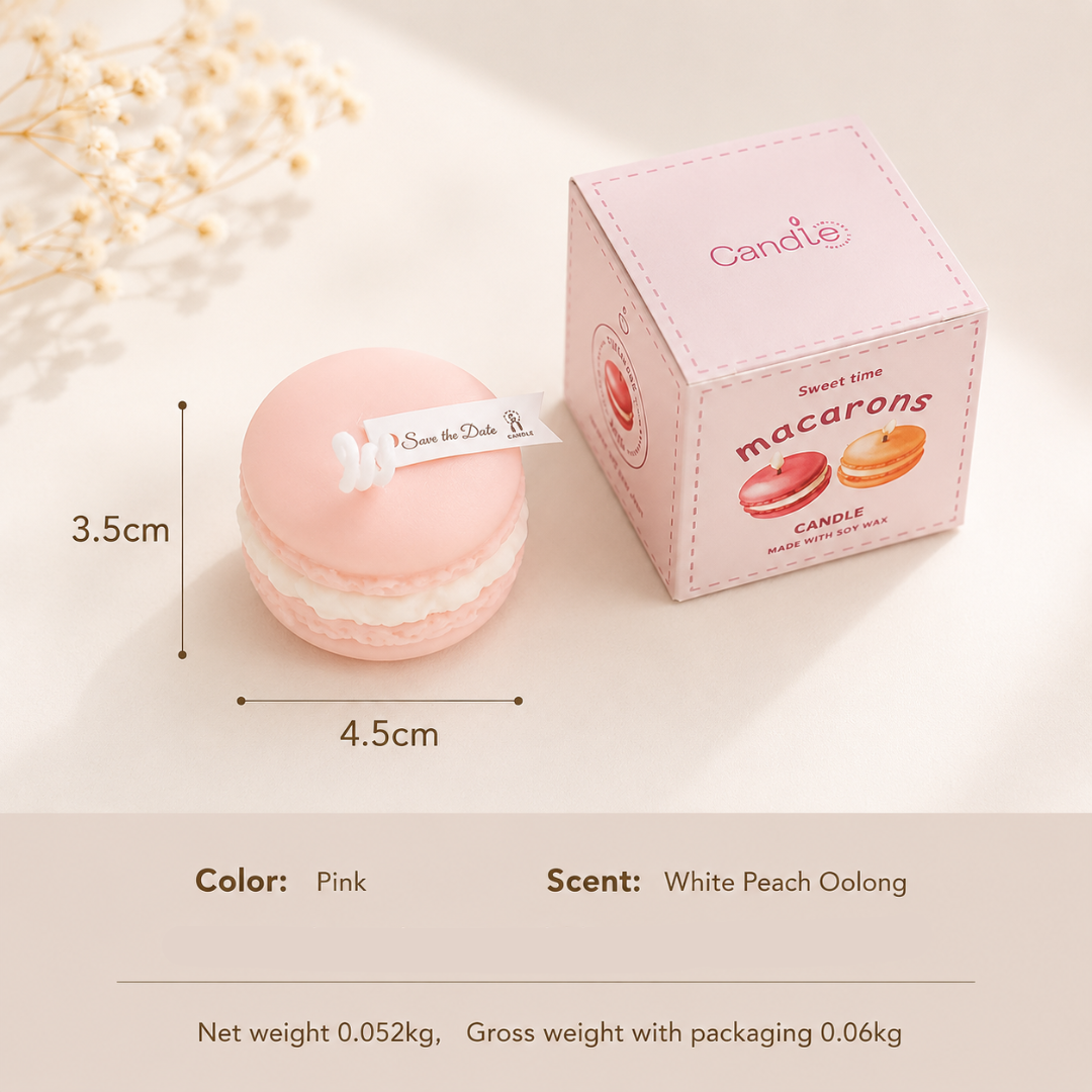 COFFRET CADEAU BOUGIES PARFUMÉES MACARON - 7 OPTIONS