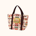 SKATER INSULATED LUNCH BAG WITH WET TISSUE POCKET BURGER
