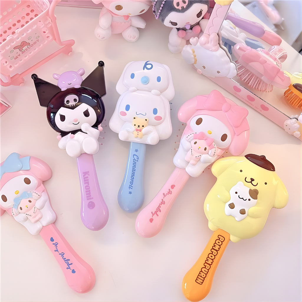 SANRIO HAIR BRUSH - 6 OPTIONS