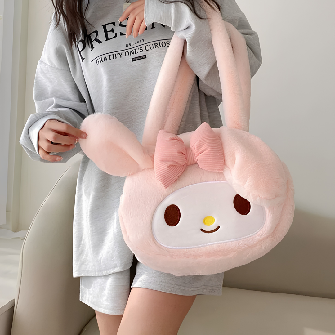 SANRIO PLUSH TOTE SHOULDER BAG - 2 OPTIONS