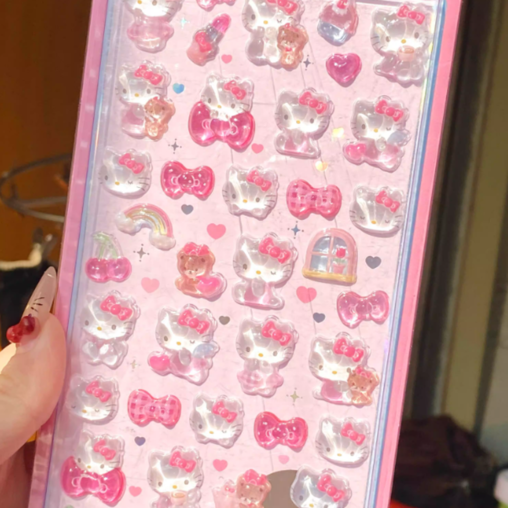SANRIO CUTE 3D EMBOSSED STICKERS - 6 OPTIONS