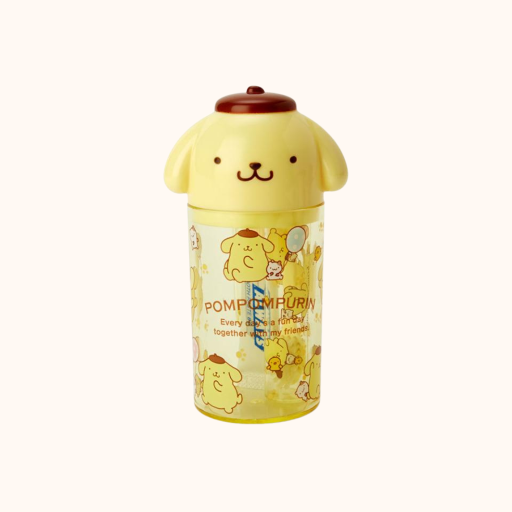 SANRIO POMPOMPURIN BOW TOOTHBRUSH SET WITH CUP
