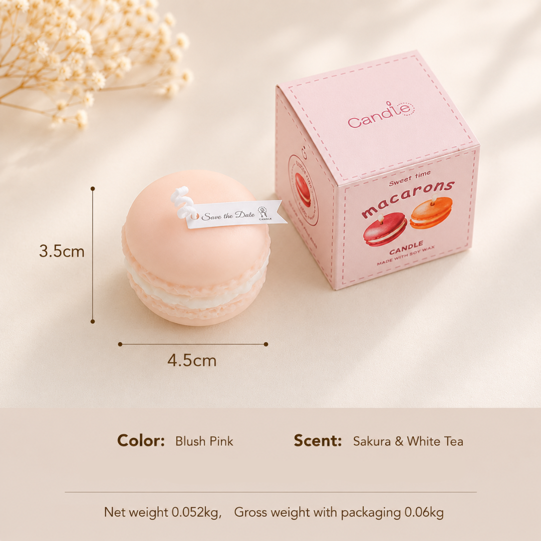 COFFRET CADEAU BOUGIES PARFUMÉES MACARON - 7 OPTIONS