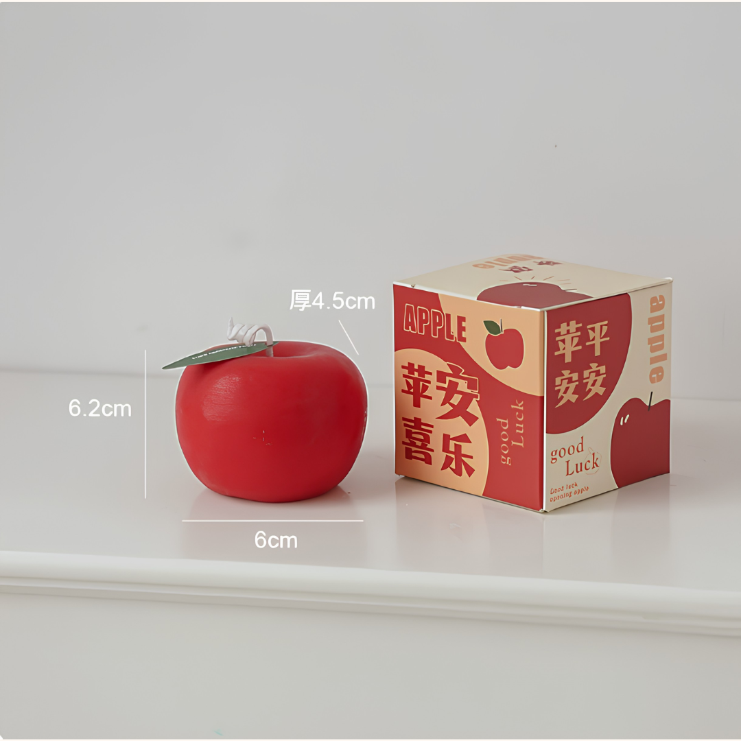 APPLE-SHAPED TROPICAL FRUIT SCENTED CANDLE - 2 OPTIONS