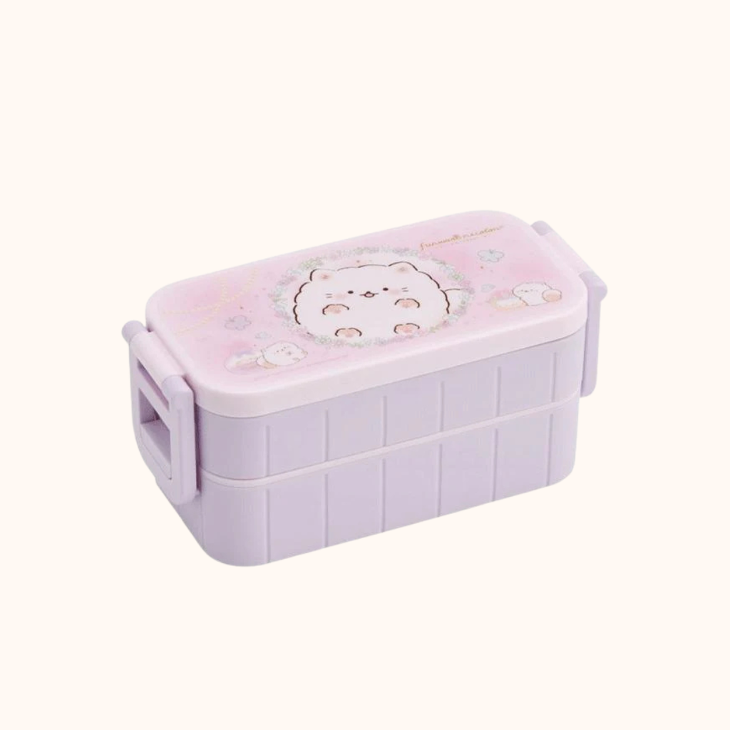 SKATER SANRIO FUNWARI NECOLON TWO TIER BENTO LUNCH BOX 600ML