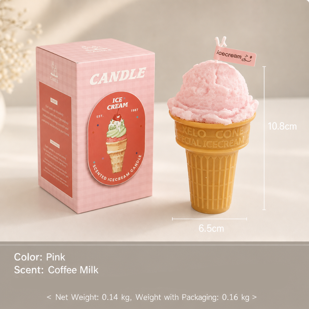 ICE CREAM SCENTED CANDLE - 5 OPTIONS