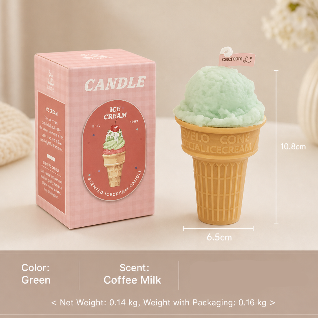 ICE CREAM SCENTED CANDLE - 5 OPTIONS