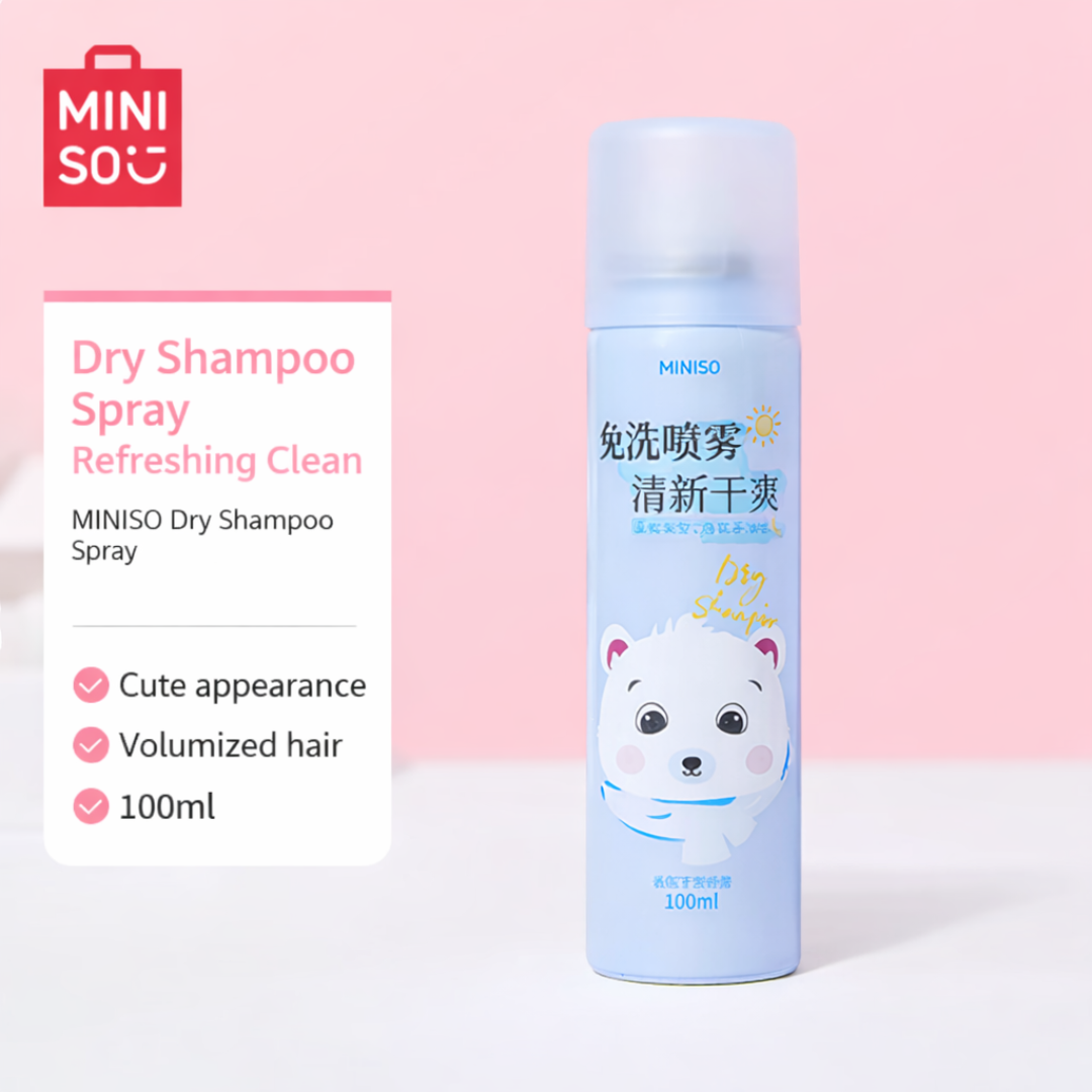 MINISO OIL CONTROL VOLUMIZING NO-RINSE DRY SHAMPOO 100ML - 4 OPTIONS