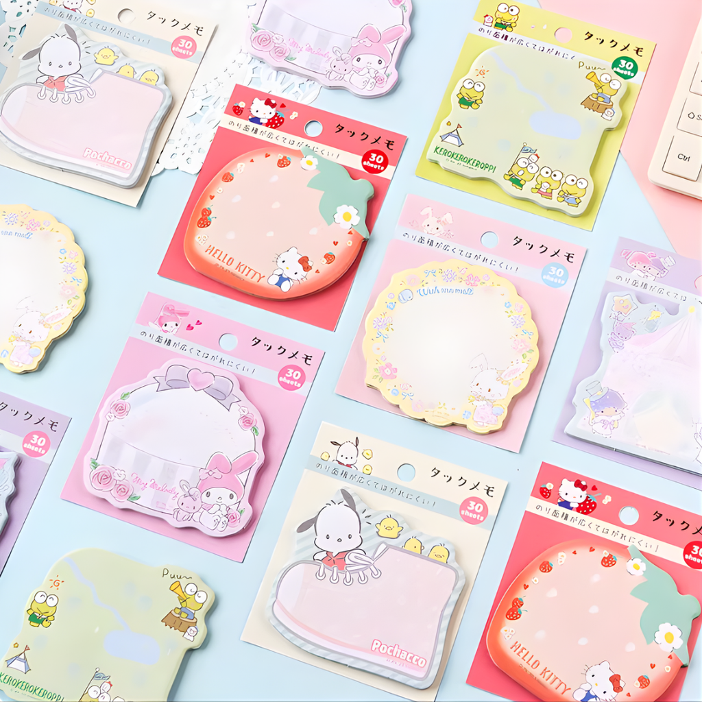 SANRIO STICKY NOTES 30PCS - 15 OPTIONS