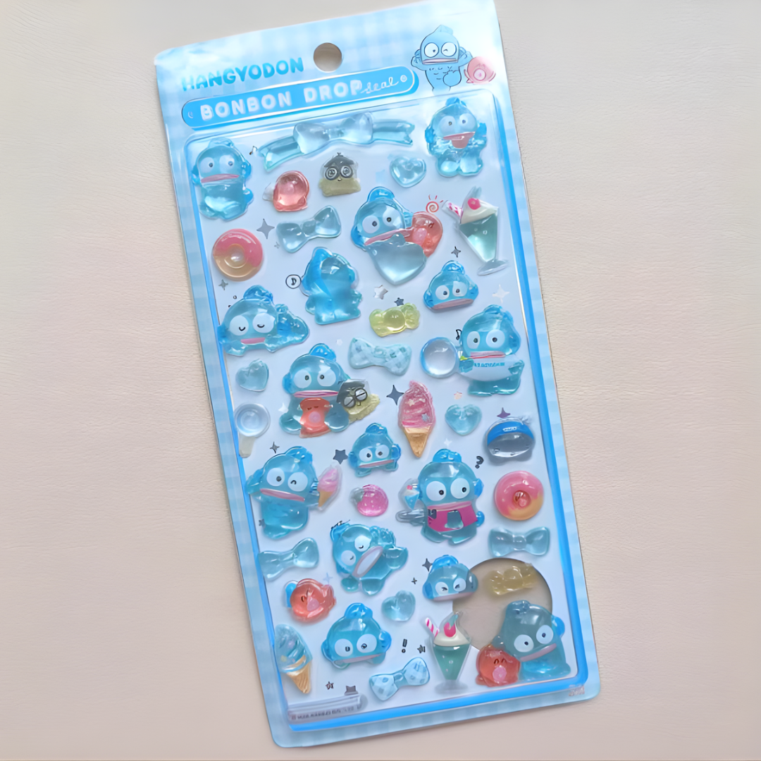 SANRIO CUTE 3D EMBOSSED STICKERS - 6 OPTIONS