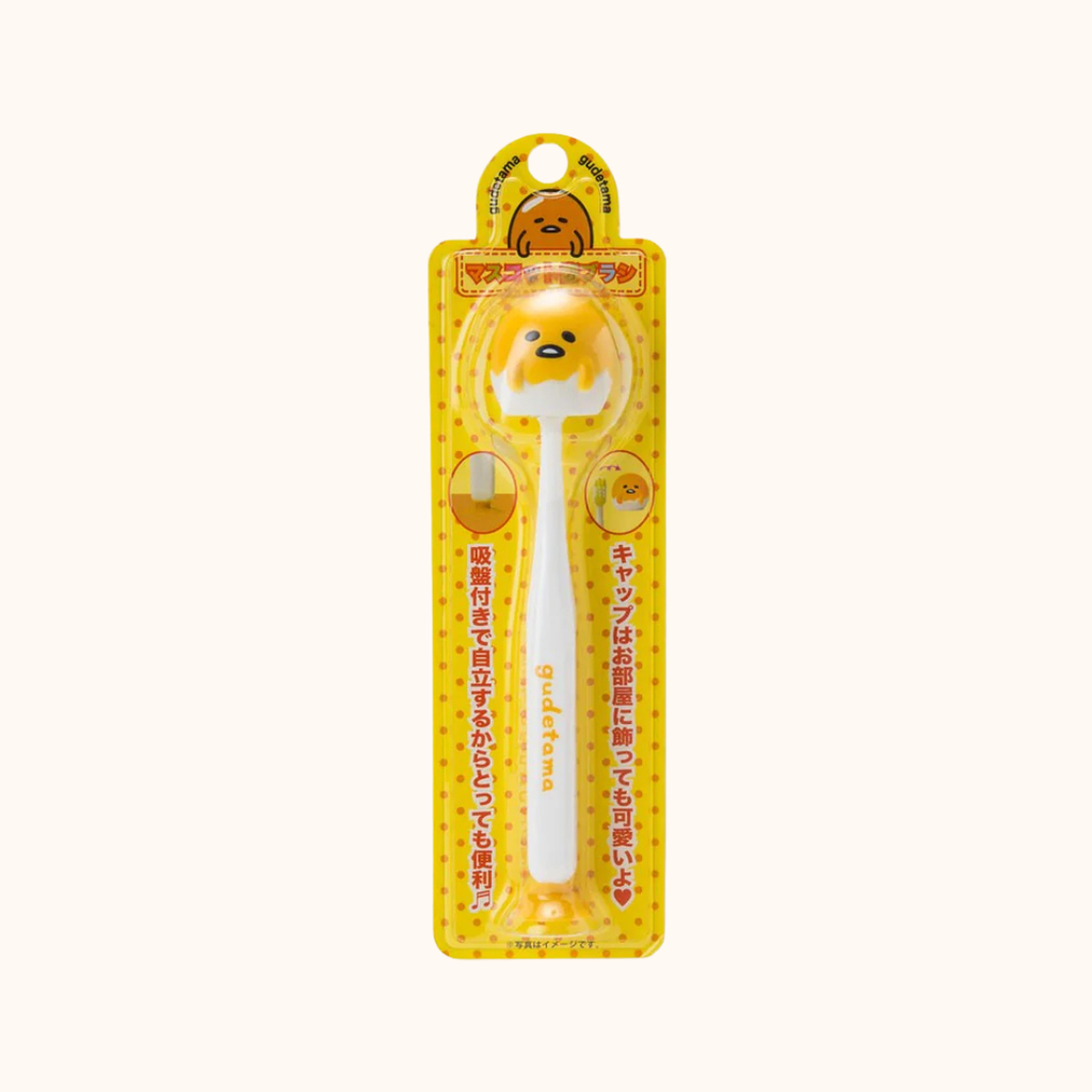 SANRIO GUDETAMA CHARACTER TOOTHBRUSH WITH SUCTION CUP