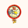 T'S FACTORY TOM AND JERRY CONTINUOUS SECOND HAND ROUND WALL CLOCK