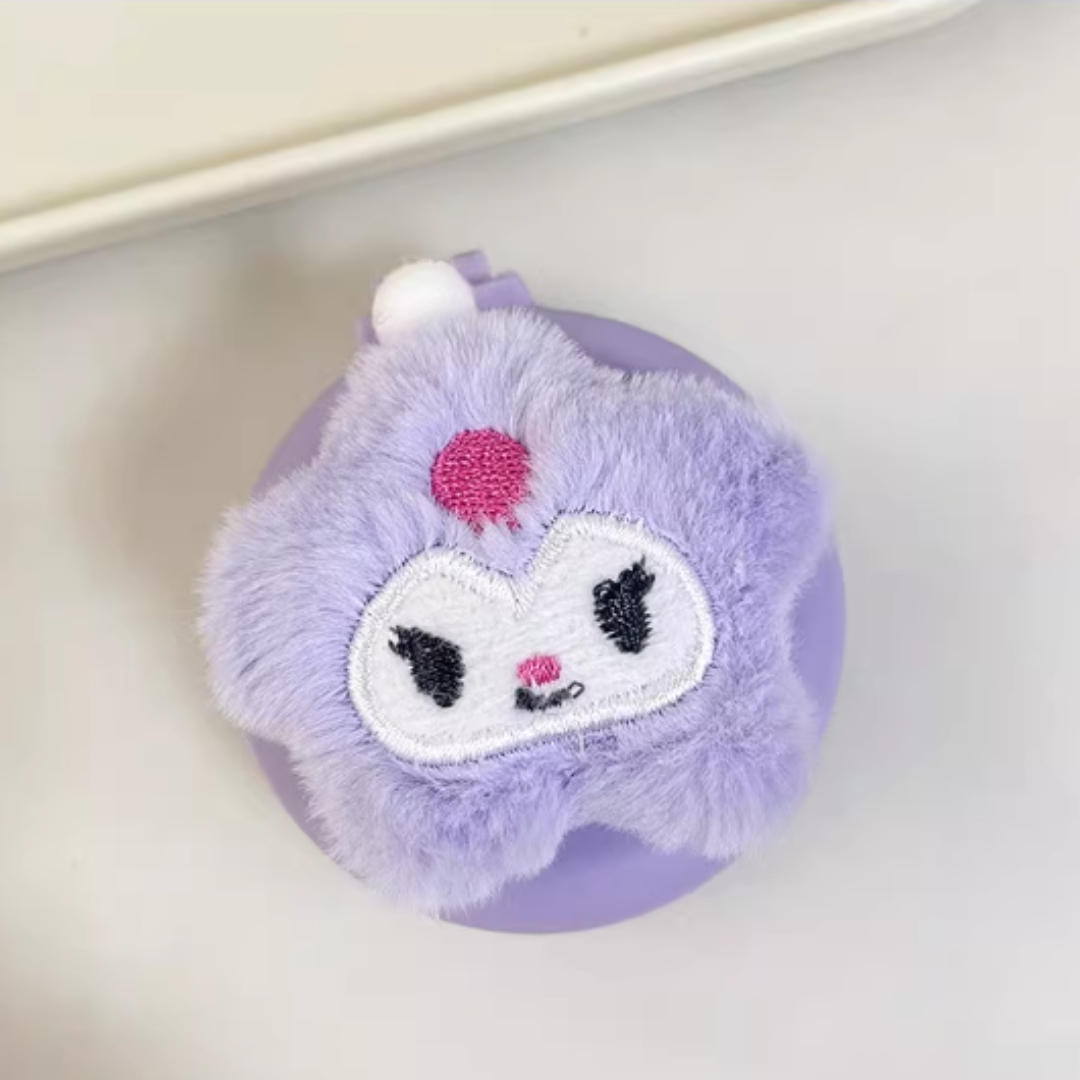 SANRIO PLUSH DOUBLE-SIDED MIRROR COMPACT - 4 OPTIONS