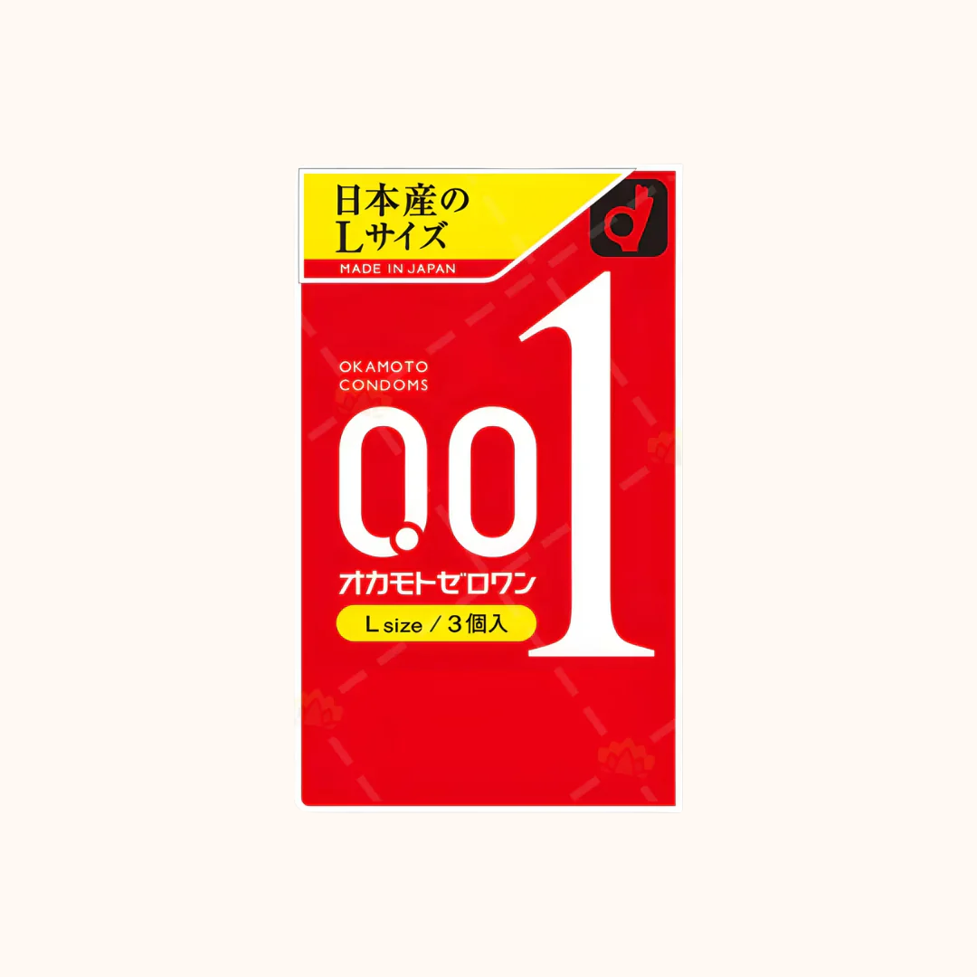 OKAMOTO 0.01 ZERO ONE CONDOM LARGE SIZE 3PCS