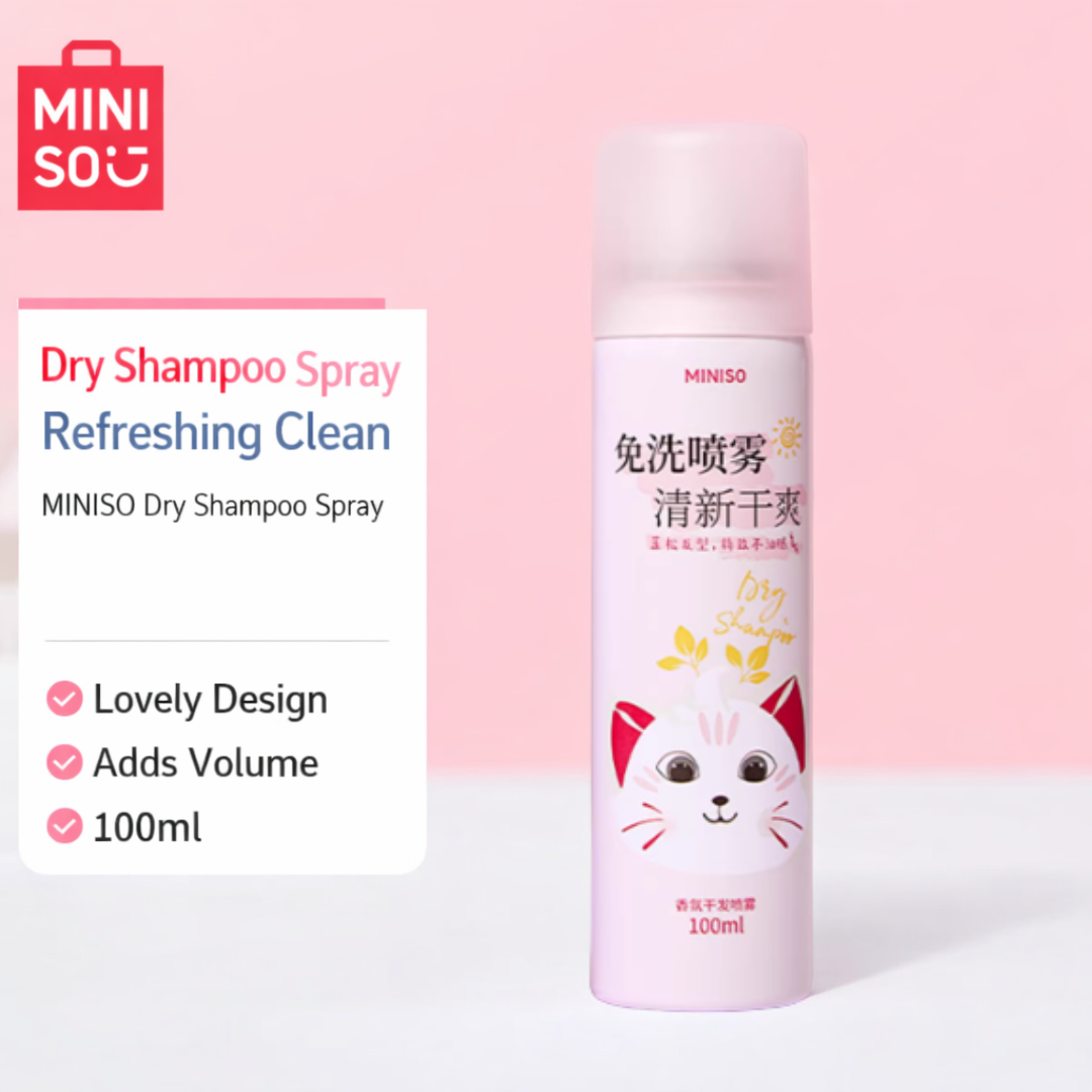 MINISO OIL CONTROL VOLUMIZING NO-RINSE DRY SHAMPOO 100ML - 4 OPTIONS