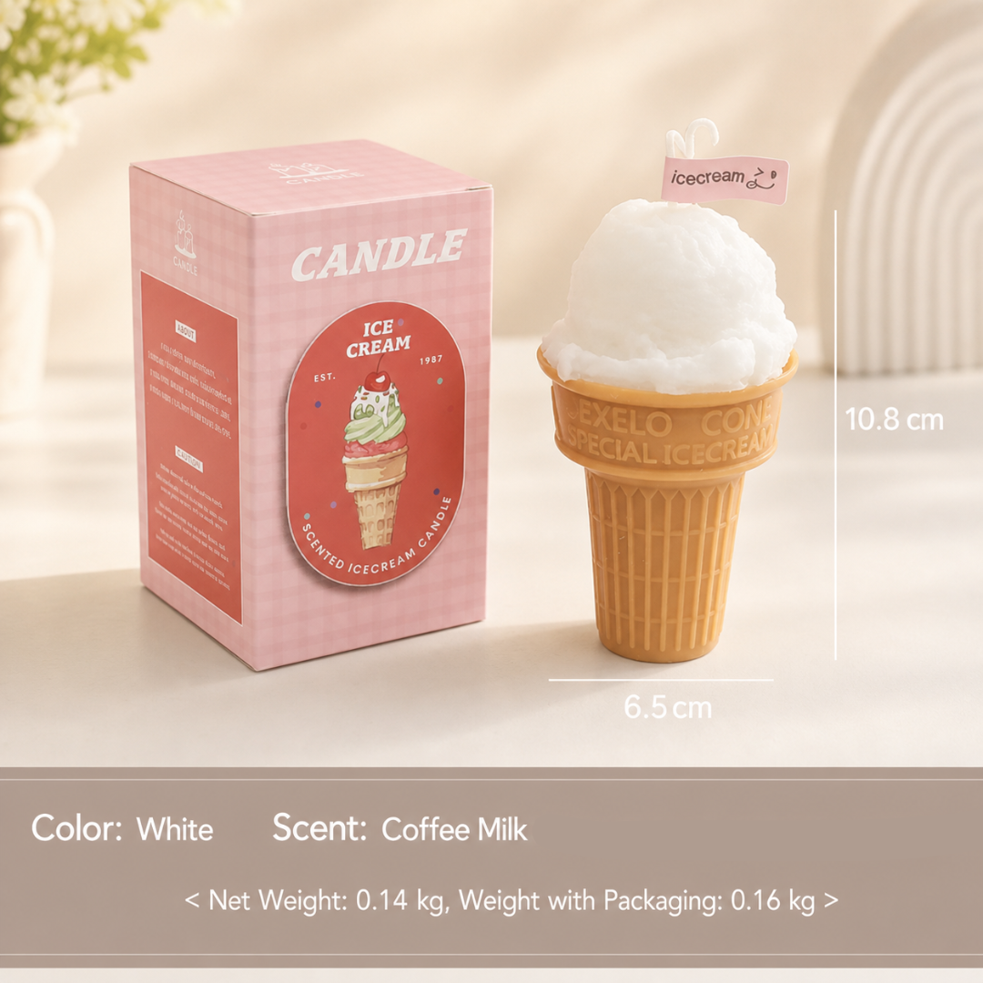 ICE CREAM SCENTED CANDLE - 5 OPTIONS