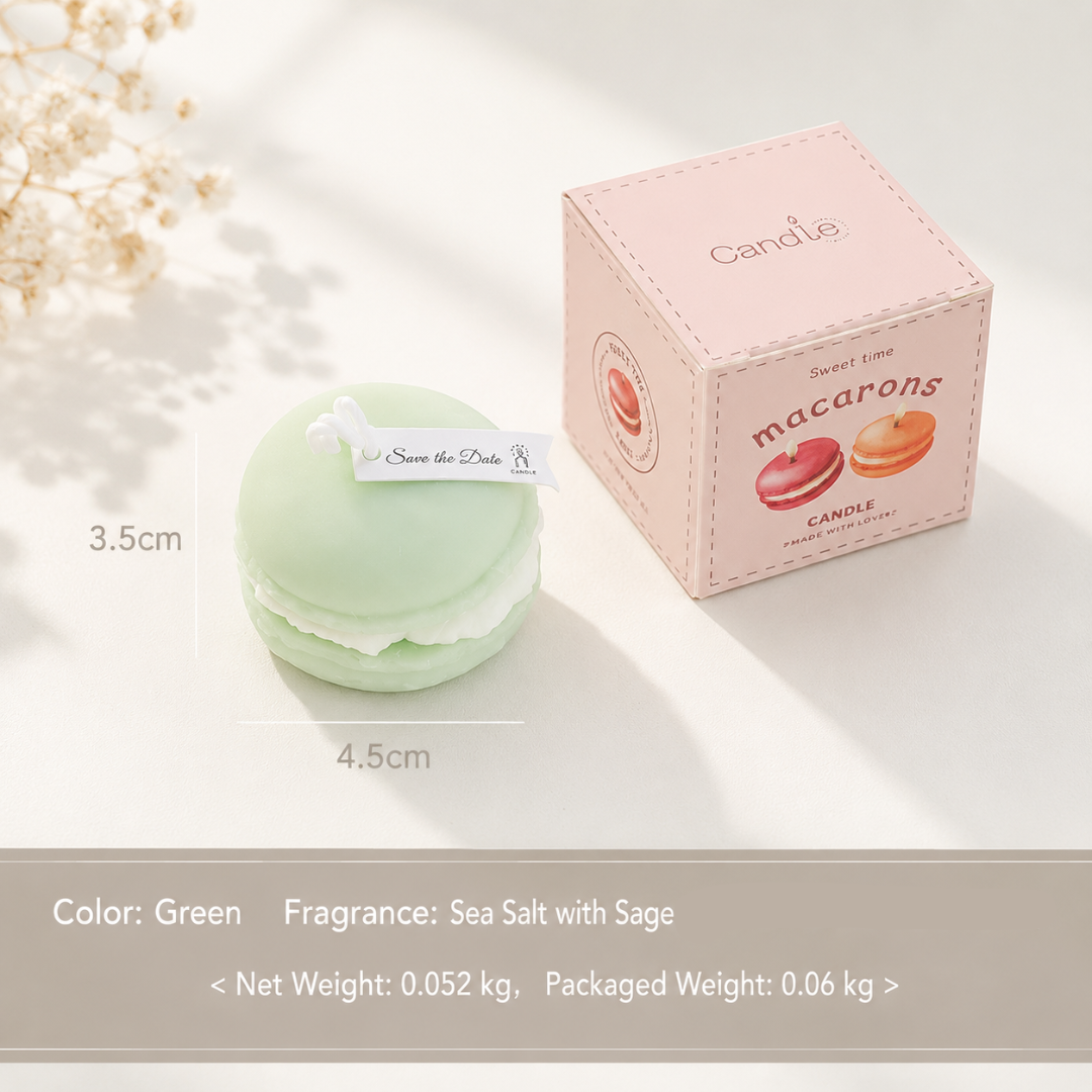 COFFRET CADEAU BOUGIES PARFUMÉES MACARON - 7 OPTIONS