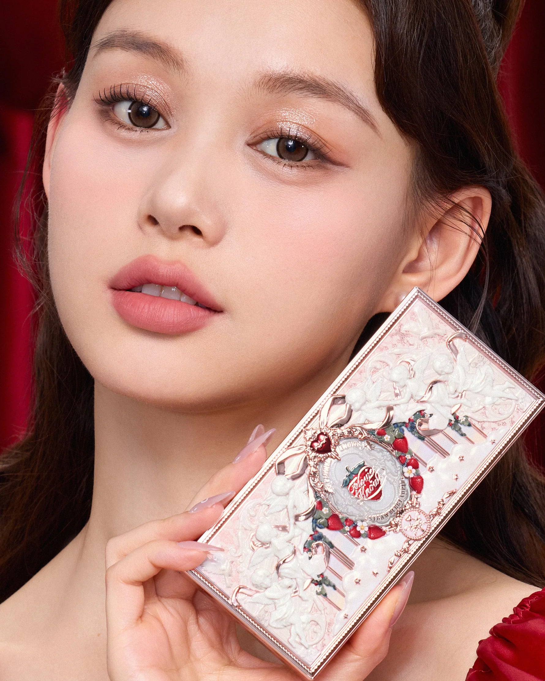 FLOWER KNOWS STRAWBERRY CUPID FACE PALETTE 01 HONEY CANELE