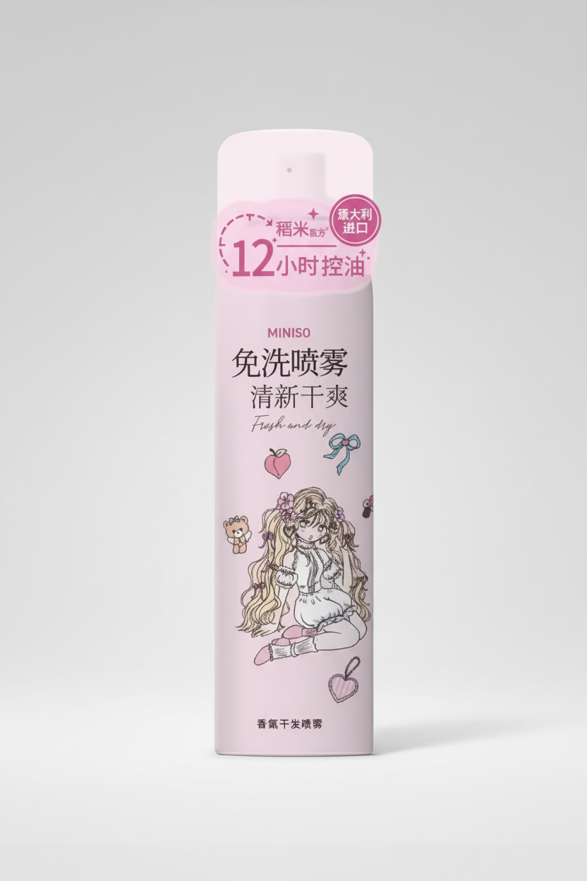 MINISO OIL CONTROL VOLUMIZING NO-RINSE DRY SHAMPOO 100ML - 4 OPTIONS