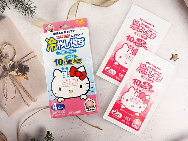 KOKUBO HELLO KITTY COOLING SHEETS CHILDREN'S PEACH SCENT 16 SHEETS