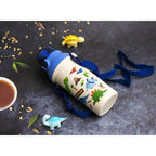 SKATER KIDS PLASTIC WATER BOTTLE WITH CUP DINOSAUR DESIGN 480ML
