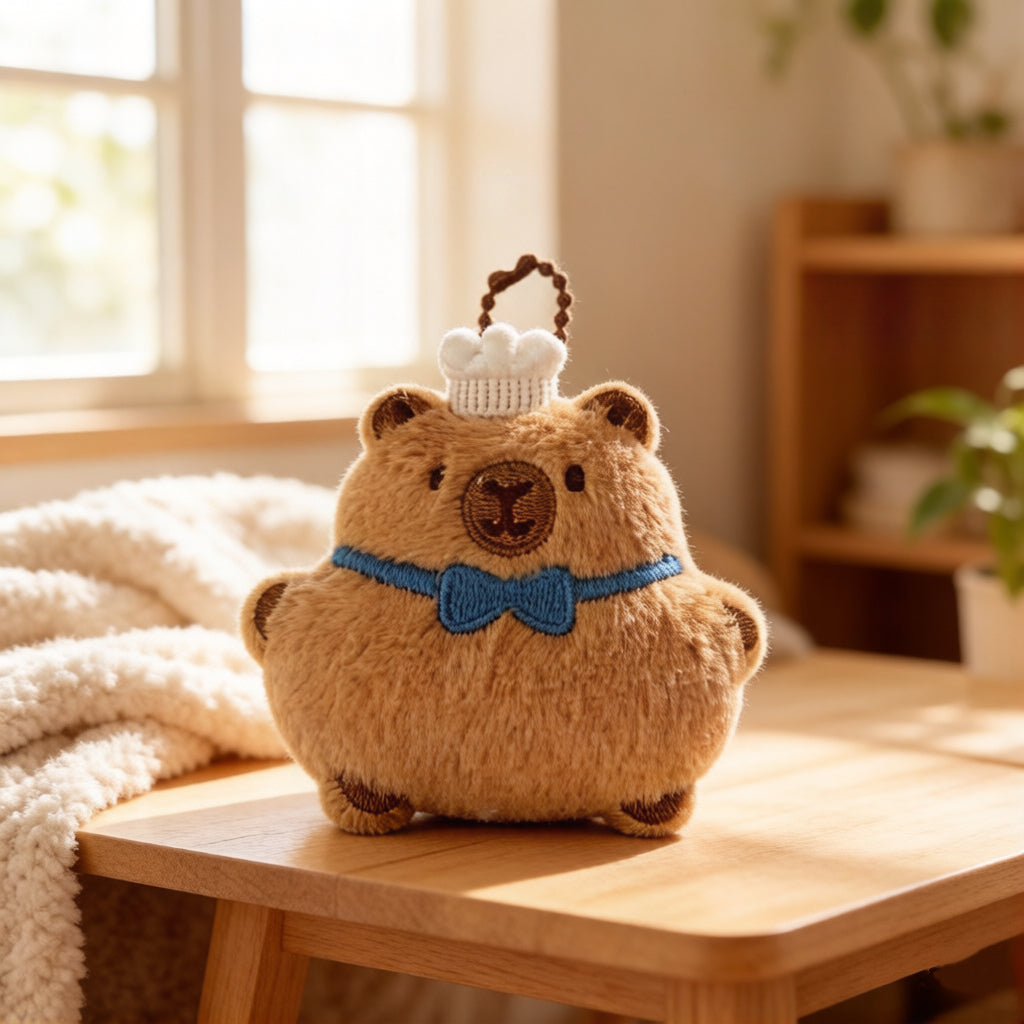 CAPYBARA PLUSH DOLL CHARM KEYCHAIN